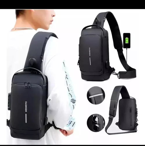 Bolso De Seguridad Morral Anti Robo Puerto Usb Impermeable