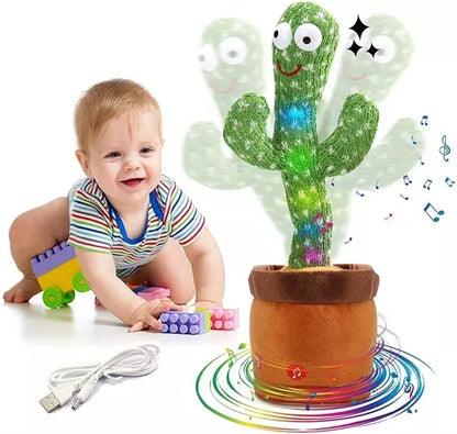 Cactus Bailarín Recargable Usb Canta Imita Voz Juguete Bebe